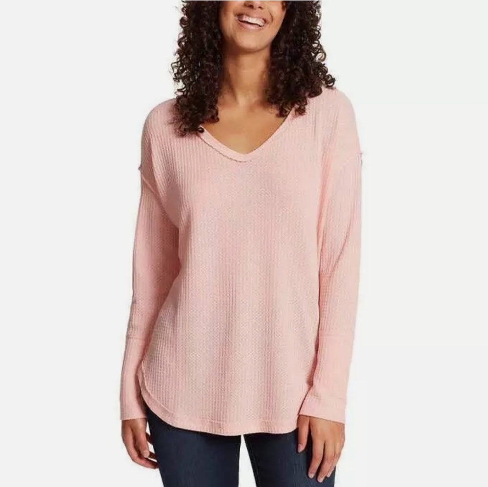 New Vintage America Women's Thermal V Knit Lightweight